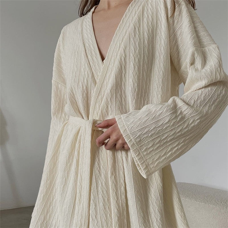Knitted Bralette, Waist-Tied Cardigan, and Shorts Set - Solid Color Loungewear