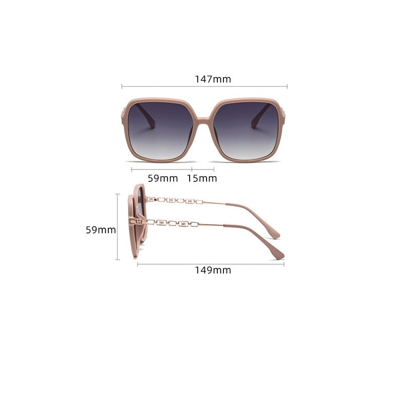 UV400 Sun Protection Fashion Square Frame Outdoor Polarized Sunglasses
