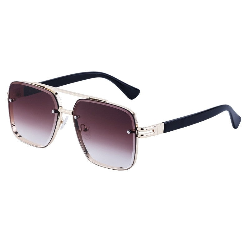 Fashionable Men's Double Beam Square Frame Sunglasses