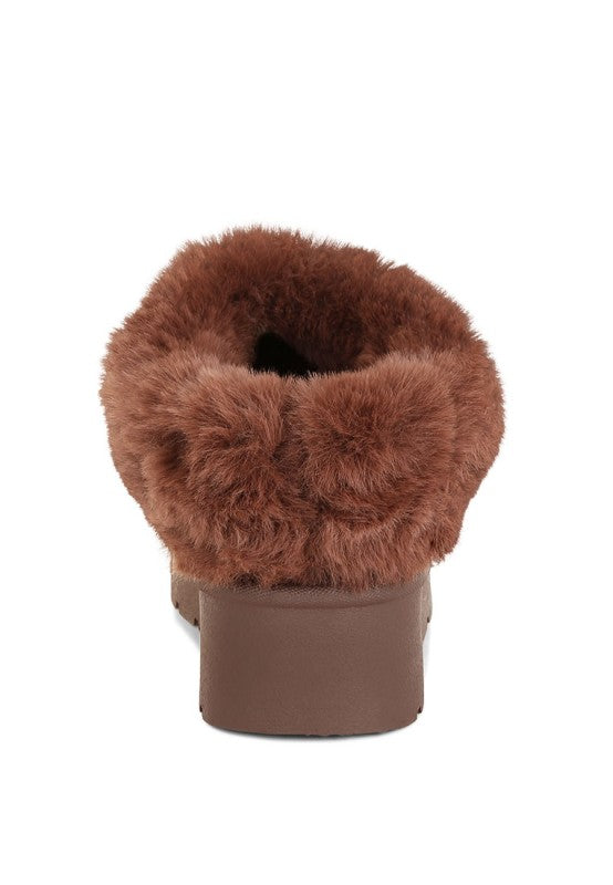 Aniso Faux Fur Slip On Snow Boots