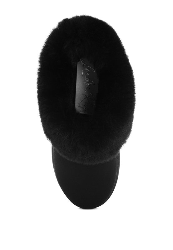 Aniso Faux Fur Slip On Snow Boots
