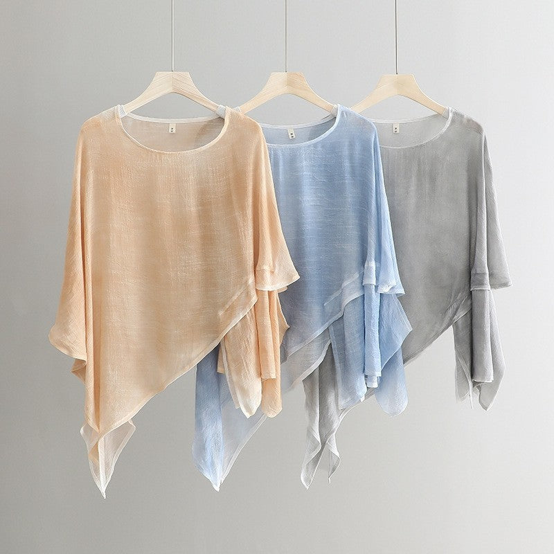 Lightweight Asymmetric Hem Solid Color Cardigan