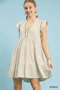 Linen Tiered Baby Doll Dress