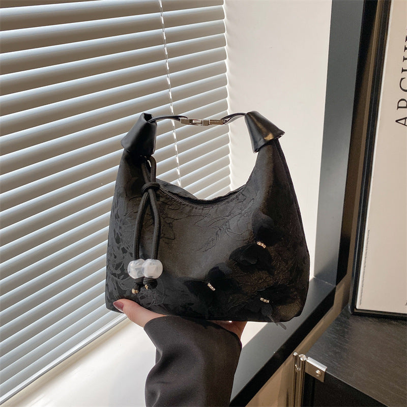 Women's Canvas Bucket Bag - Minimalist Crossbody Shoulder Bag with Adjustable Strap