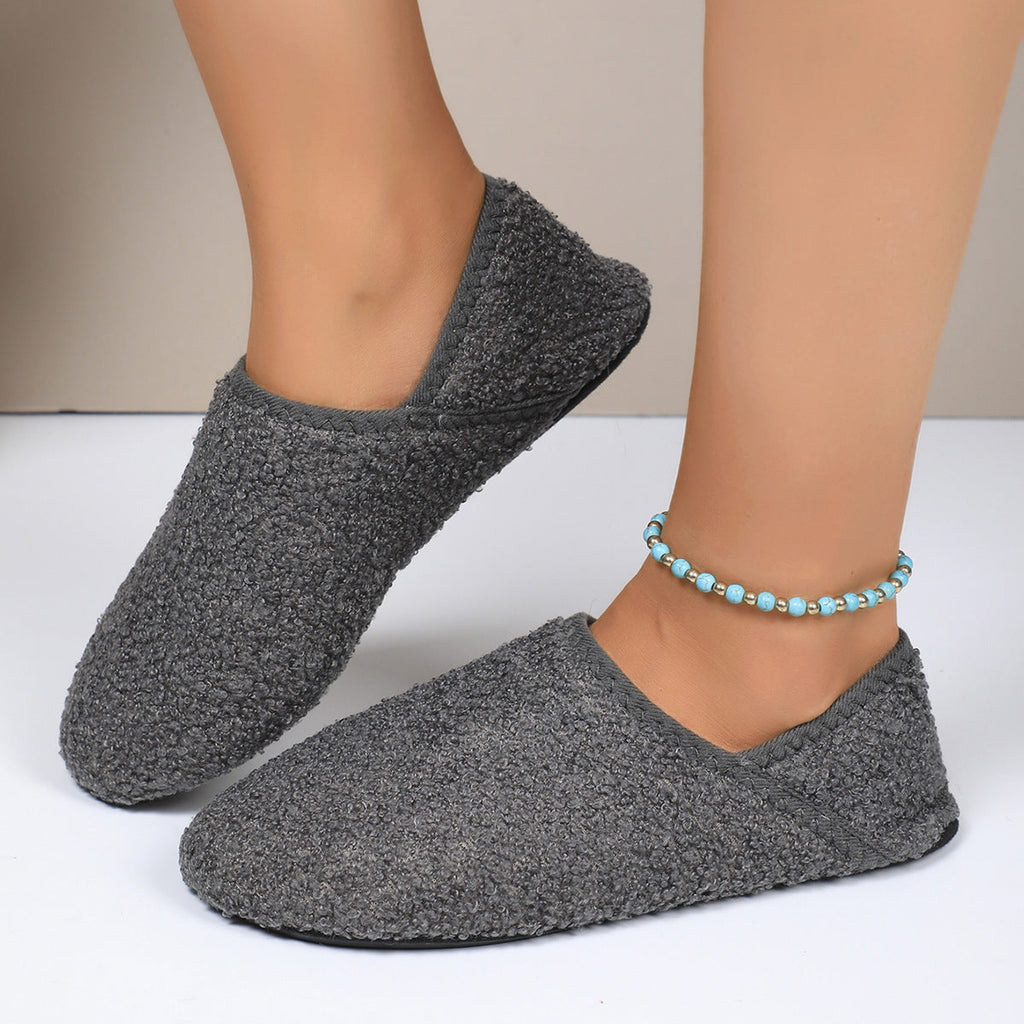 Fleece-Lined Warm Slippers