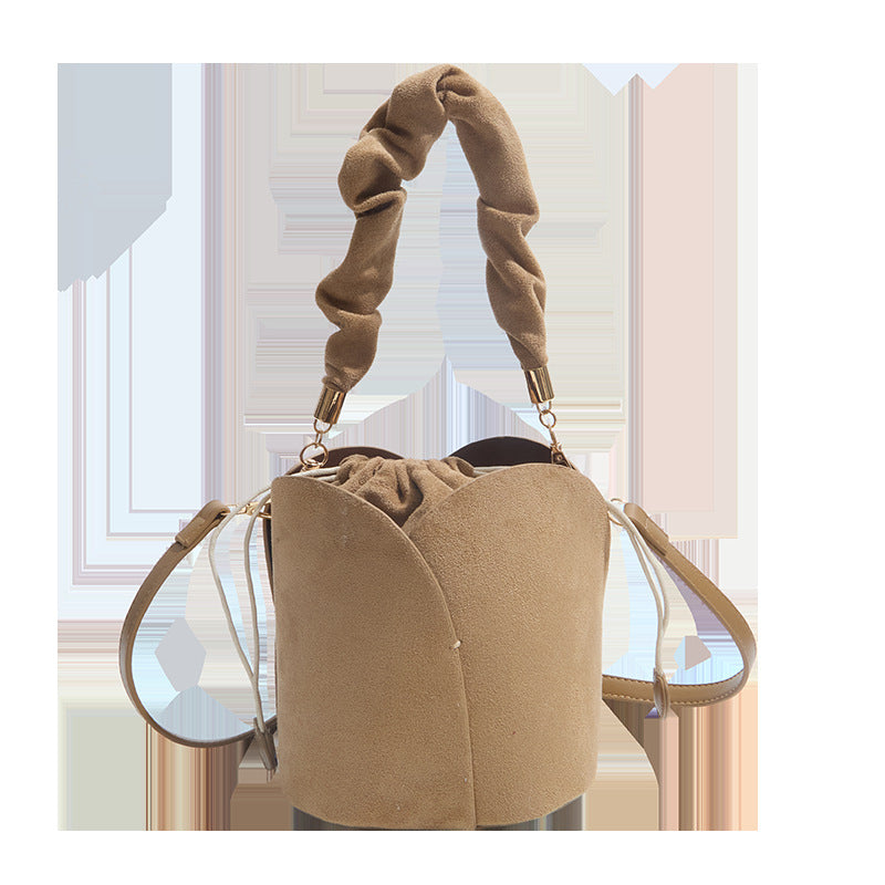 Women's Petal-Shaped Crossbody Bag - PU Leather Small Shoulder Bag with Adjustable Strap