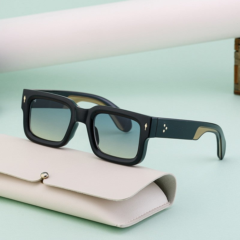 Unisex UV400 Full Square Frame Fashion Outdoor UV Protection Sunglasses