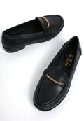 Nemunk Metallic Chain Detail Loafers