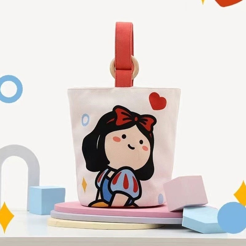 Compact Canvas Bucket Tote Bag