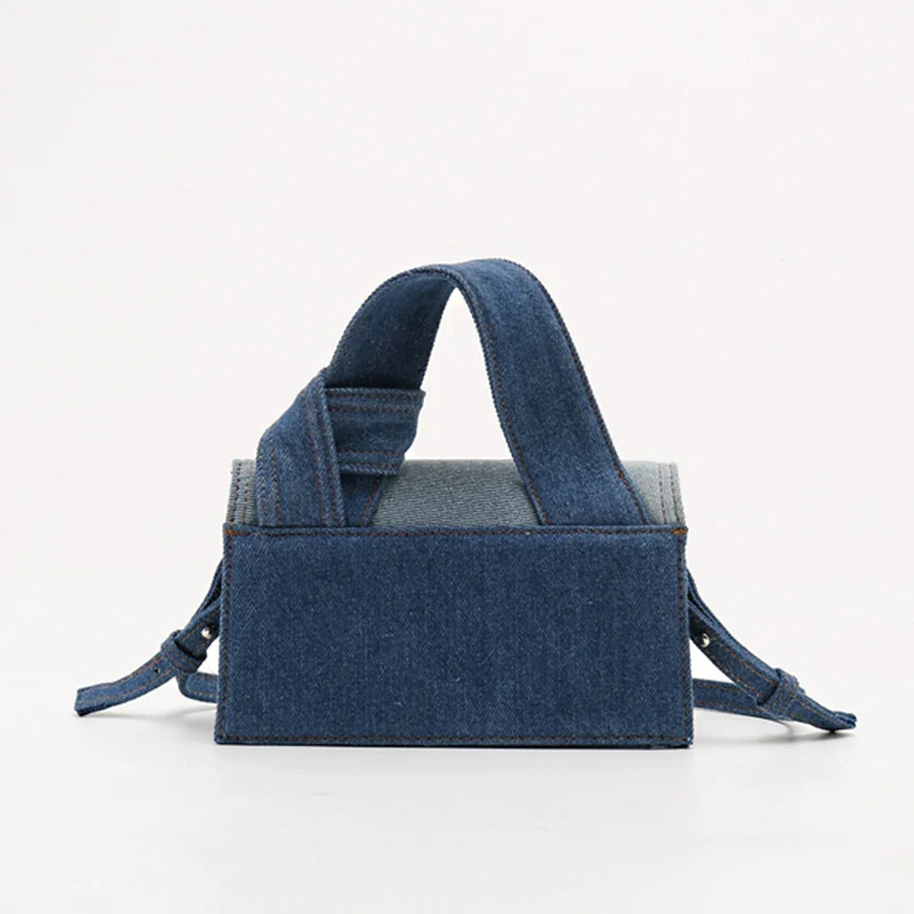 Cassen Denim Handbag with Shoulder Strap