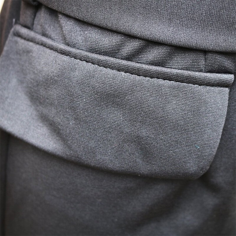 Mandarin Collar Sleeveless Dress with Waist Belt