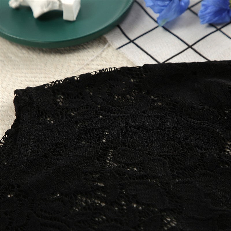 Lace Crop Top and Shorts Pajama Set with a Stylish Twist