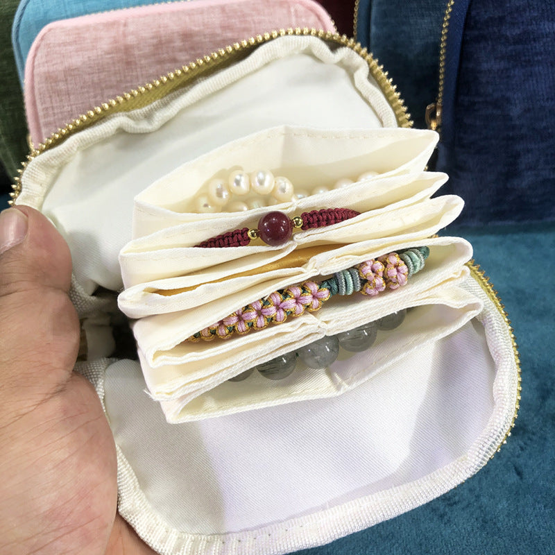 Tassel Crystal Pearl Jewelry Bag – Bracelet & Bangle Storage Pouch
