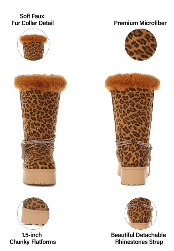 Olonya Fur Collar Anti-Skid Snow Boots