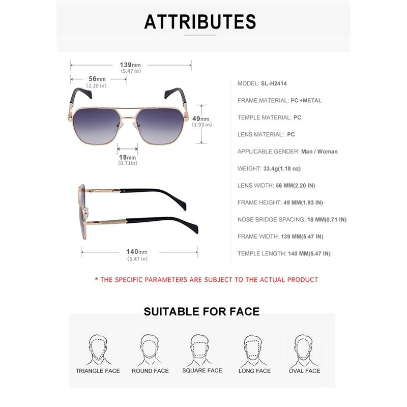 Fashion Square Full Frame UV400 Sun Protection Outdoor Eyewear Sunglasses