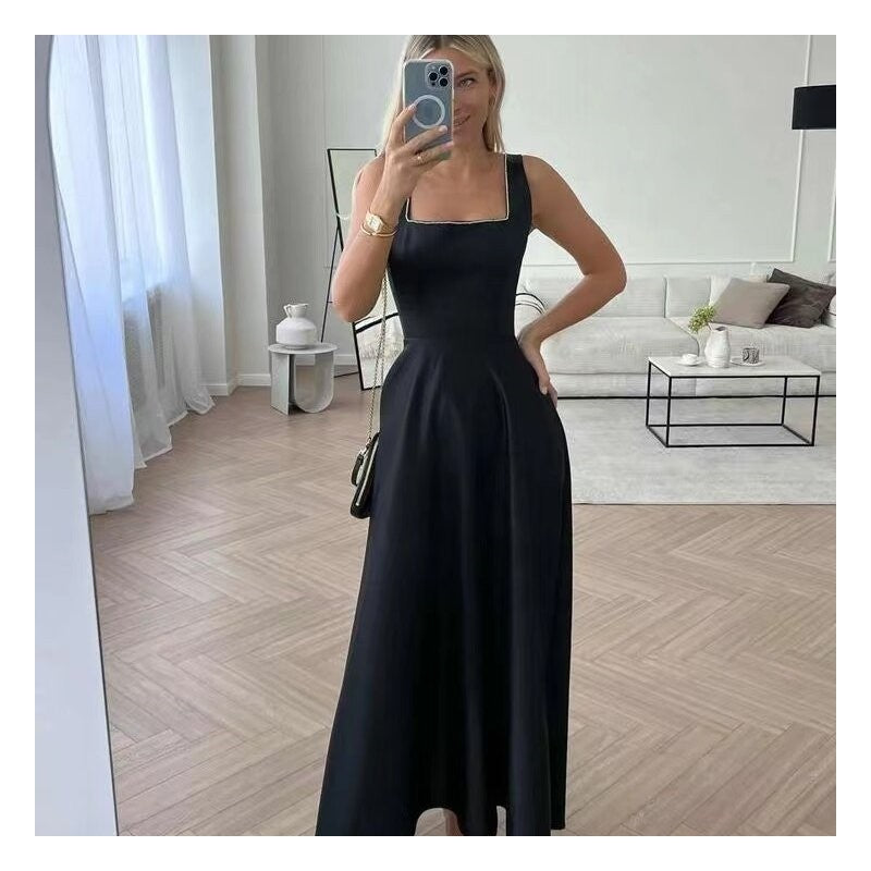 Satin Off-Shoulder Ball Gown with Waist Cinching