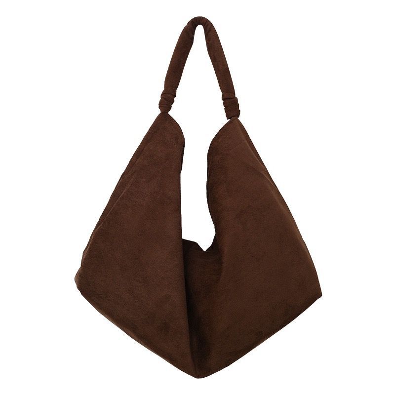 Women's Large-Capacity Suede Shoulder Bag – Casual Everyday Handbag