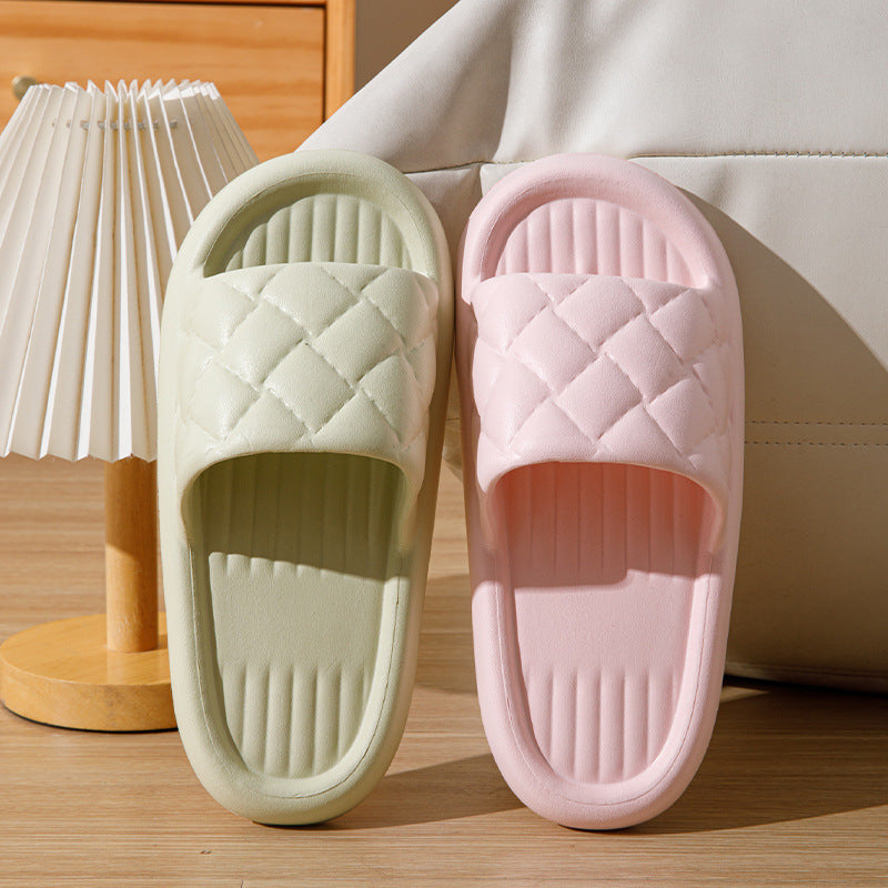 Rhombus EVA Slides | Unisex Non-Slip Lightweight Home Slippers | Indoor Outdoor Bathroom Shoes