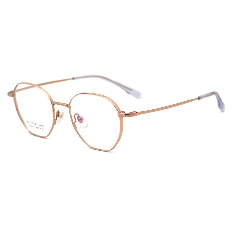 Fashion Half Titanium Square Eyeglass Frame Makeup Glasses