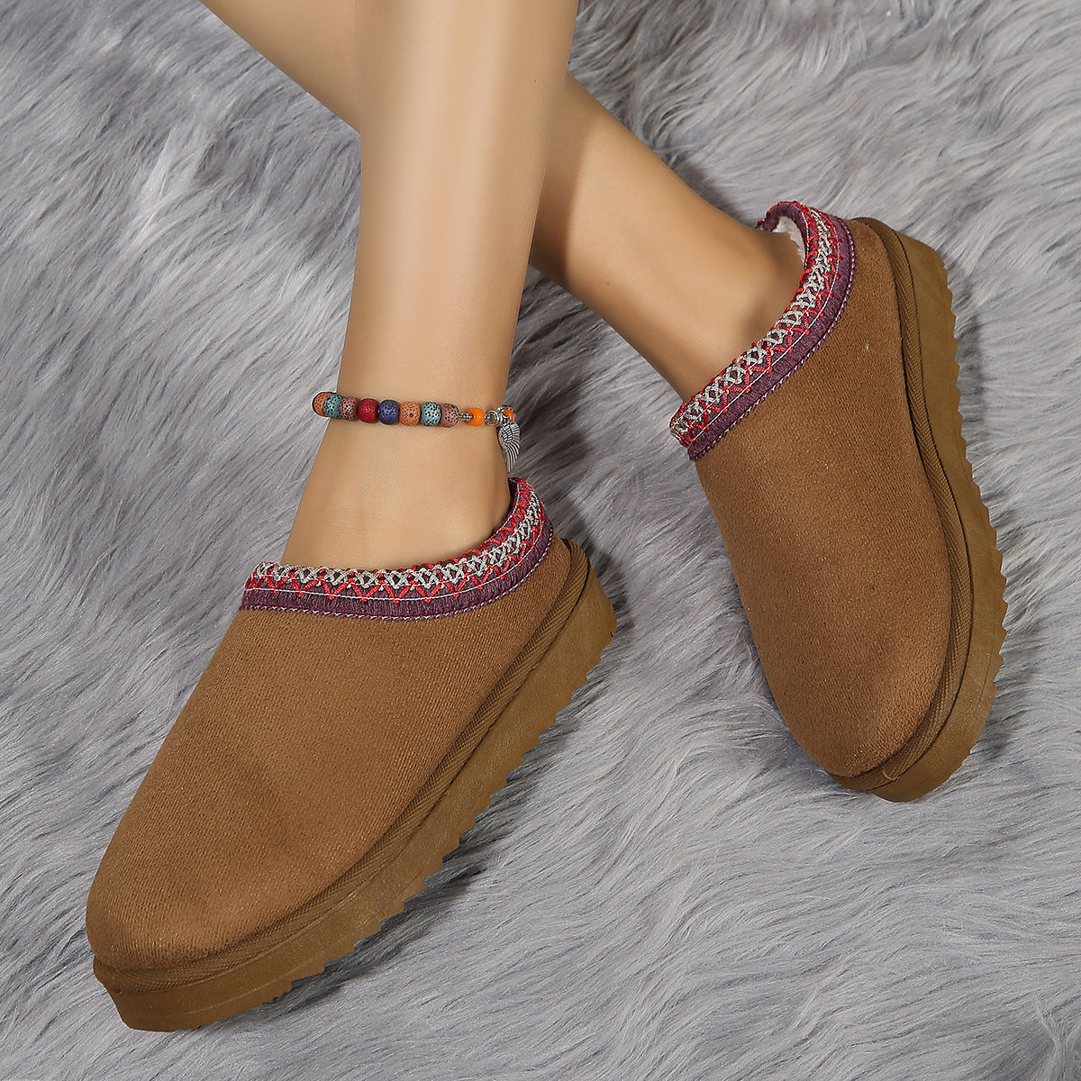Fringed Snow Boots