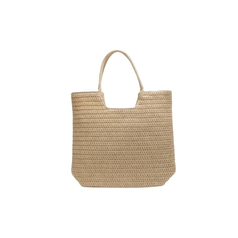 Stylish Oversized Straw Crochet Handbag