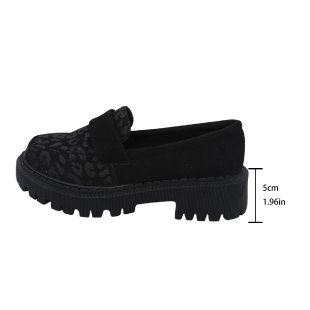 Women's Platform Loafers – British-Inspired PU Leather Slip-On Shoes with Chunky Sole