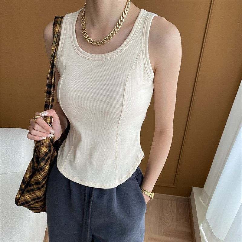 Fishbone Arc Hem Halter Top