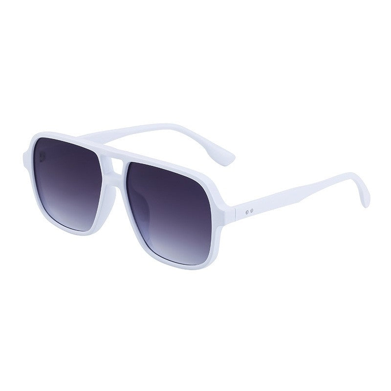 Retro Large Full Square Frame UV400 UV Protection Outdoor Sunglasses