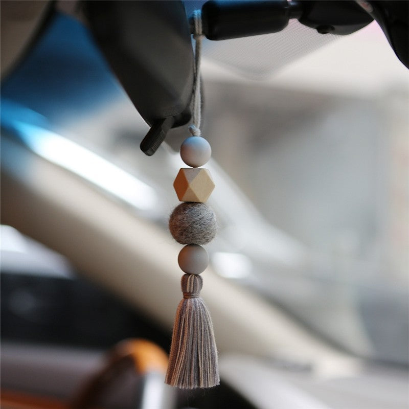 Unique Handcrafted Cotton Tassel Car Charm