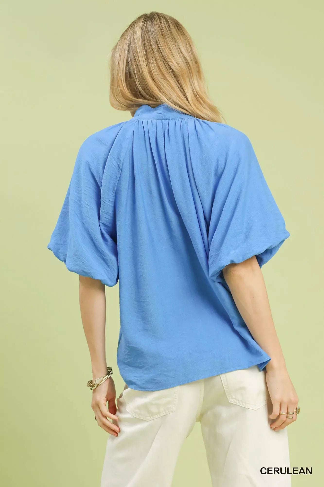 Embroidered Boho Puff Sleeve Blouse