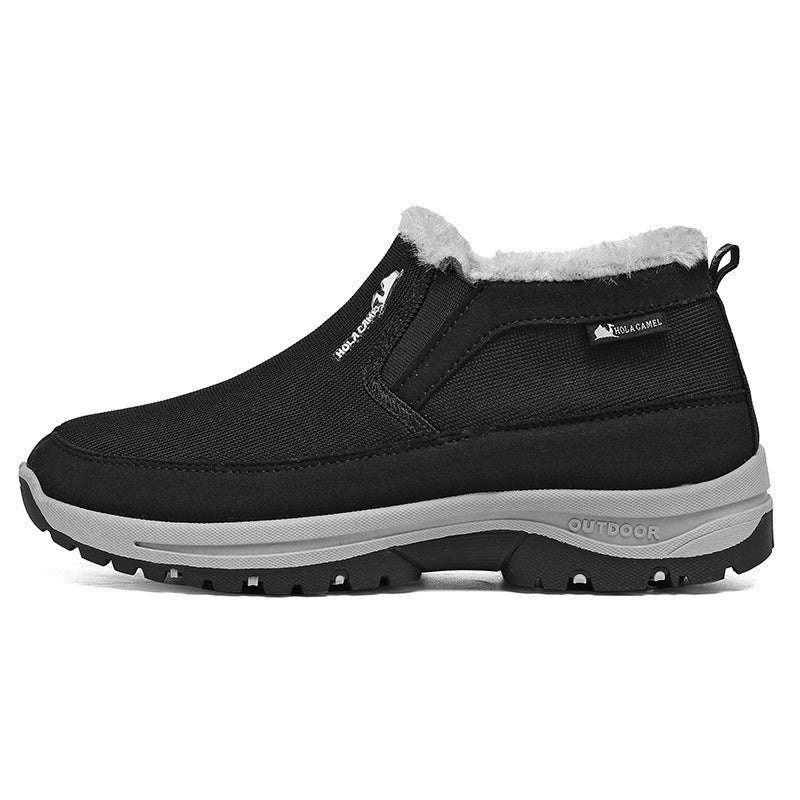 Men's Snow Boots | Non-Slip Fleece Lined Warm Winter Cotton Shoes
