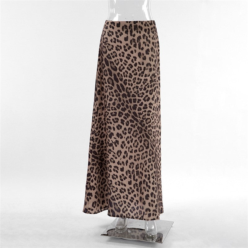 Fashionable Leopard Print Bodycon Mermaid Skirt
