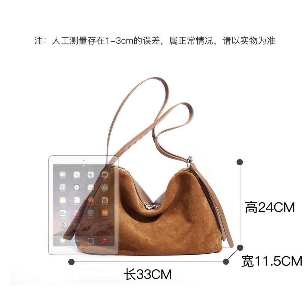 Large Capacity Genuine Leather Boston Tote Bag