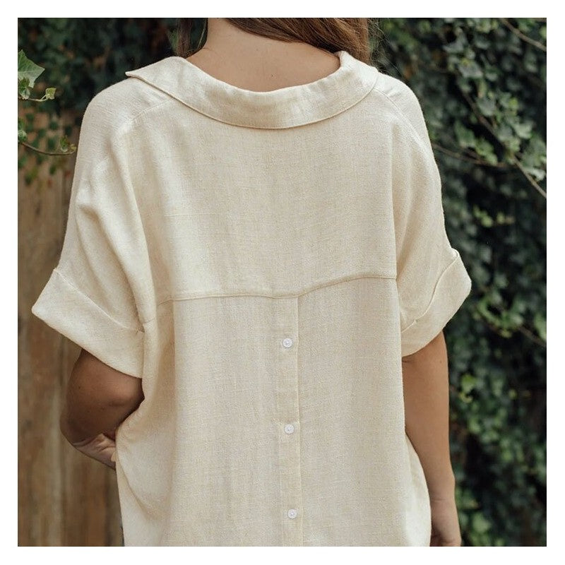 Relaxed Fit V-Neck Casual Comfort Shirt Top