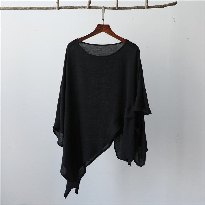 Lightweight Asymmetric Hem Solid Color Cardigan