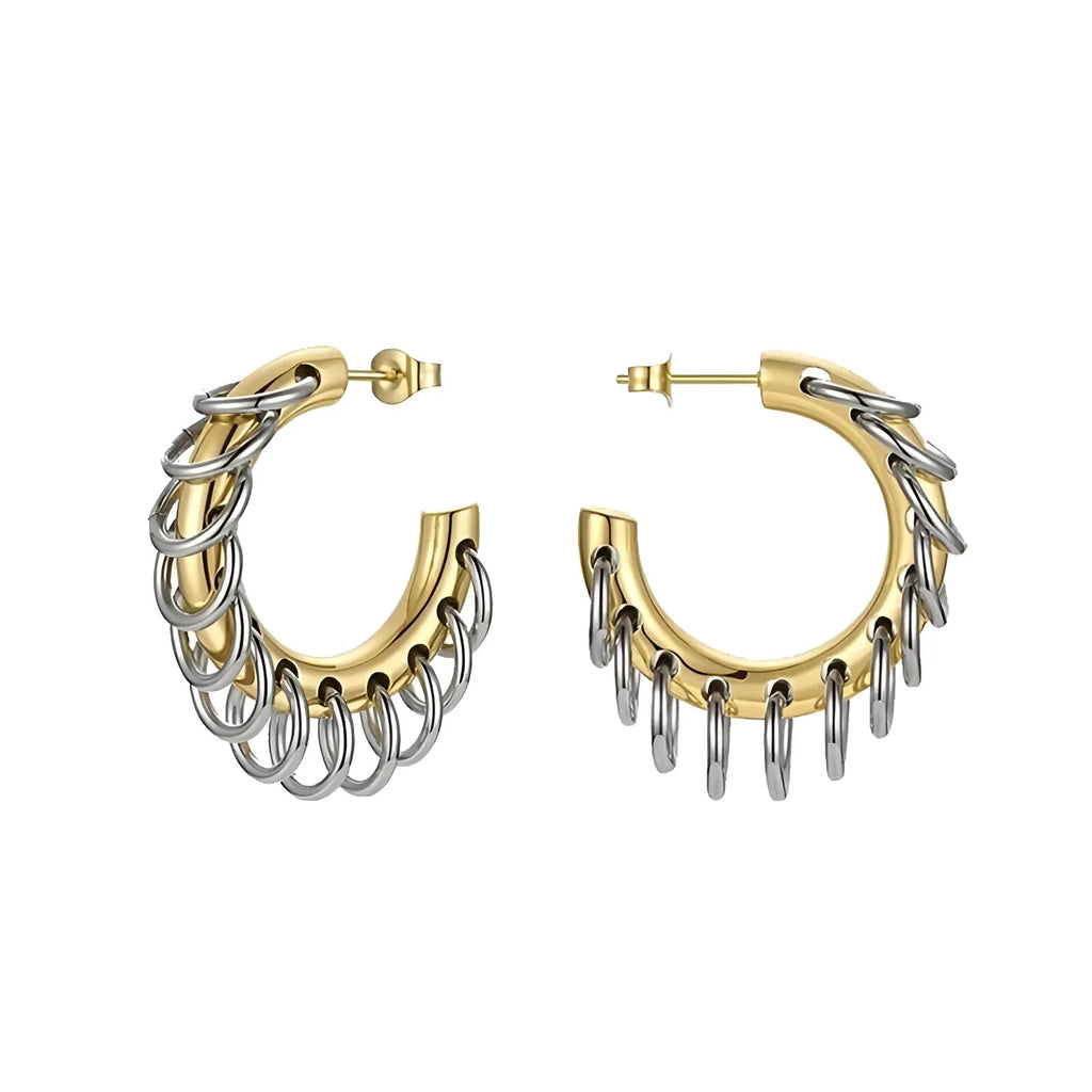 Chain Cascade Hoop Earrings