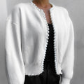 Crave Pearl White Knit Cardigan