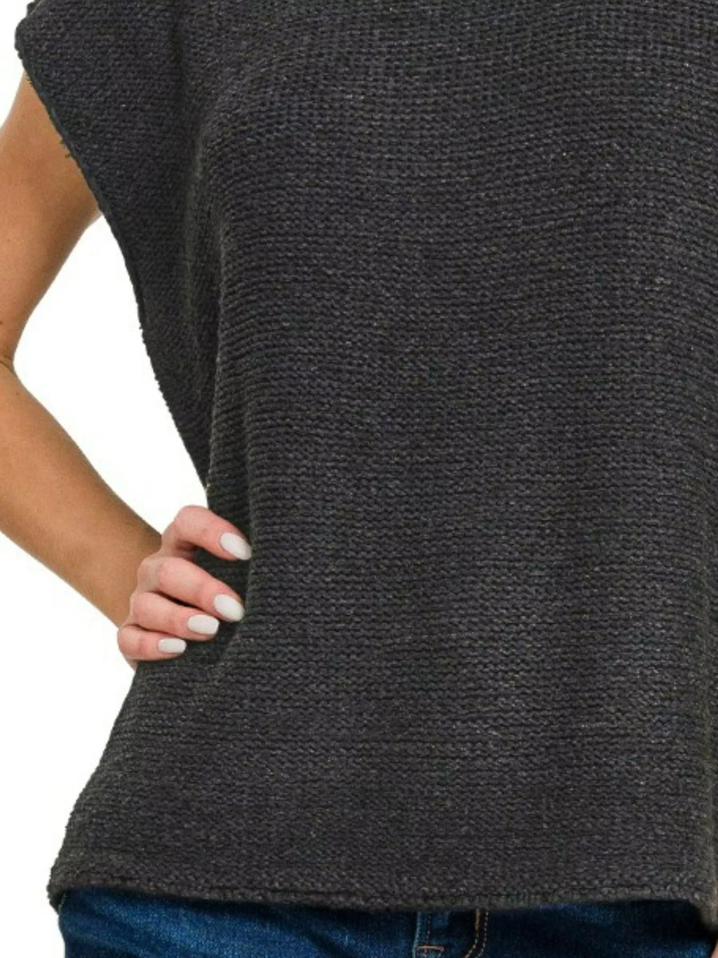 Oversized Crew Neck Sweater Vest