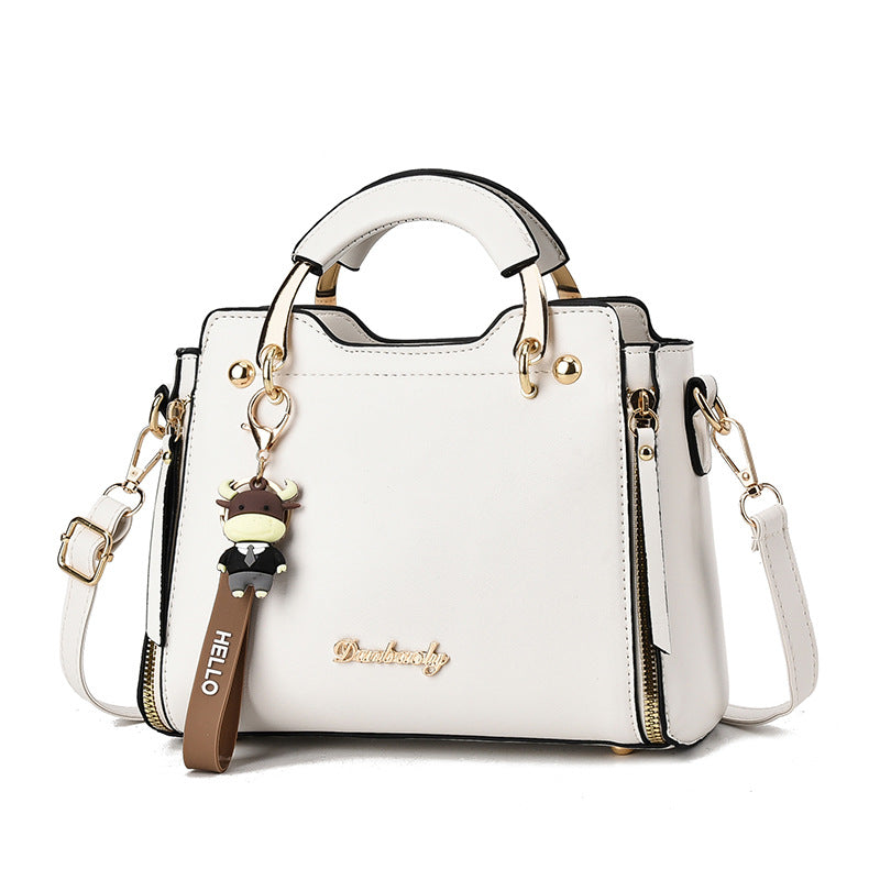 Women's PU Leather Crossbody Bag – Urban Minimalist Shoulder Bag with Zipper Pocket