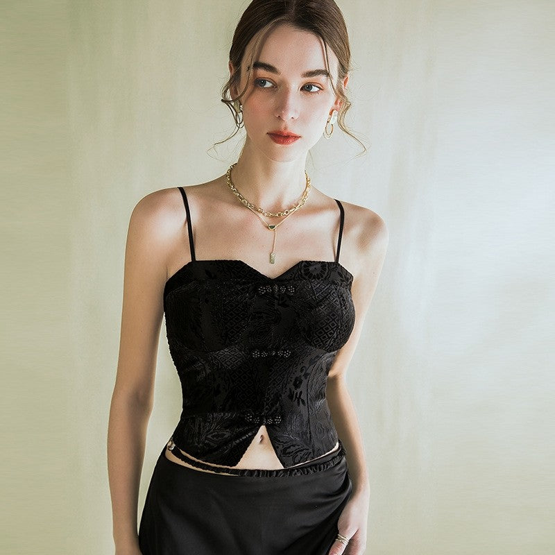 Designer's Inner Bondage Tube-Top Vest with Adjustable Straps