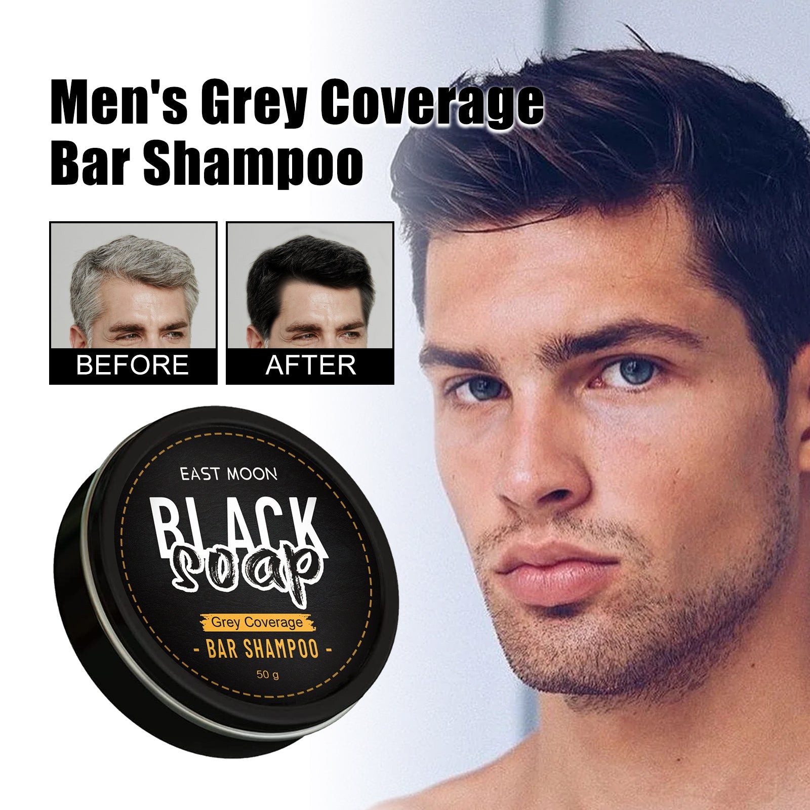 Men's Black Hair Soap