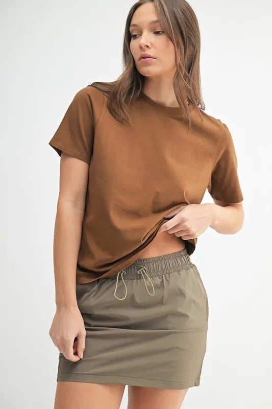 MONO B Round Neck Short Sleeve T-Shirt