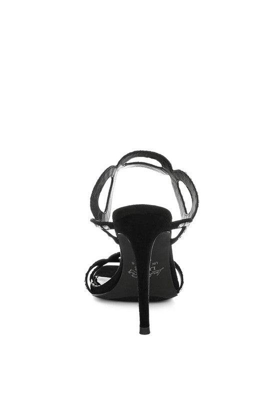 Romashka Cut Out Detail Stiletto Heel Sandals