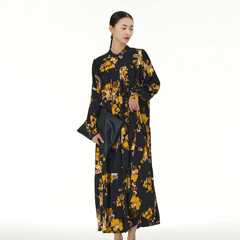 Pleated Oversized Cake Dress