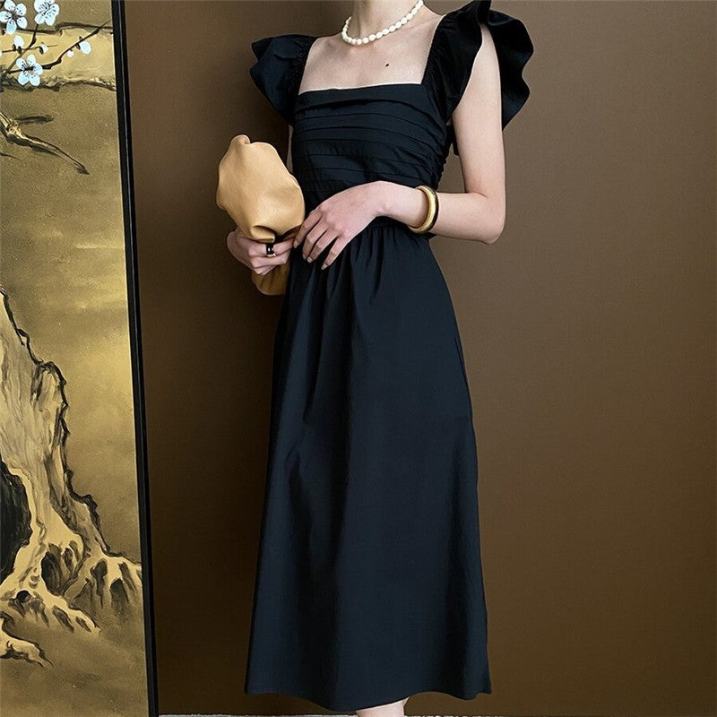 Square Neck Bell Sleeve Bodycon Dress