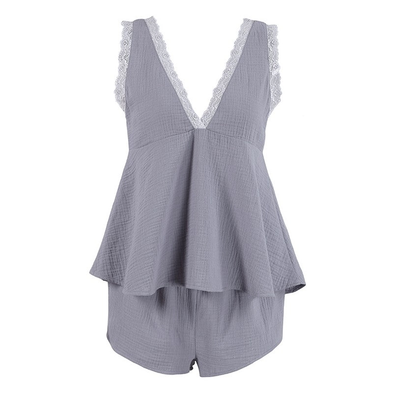 Breathable Lace Women's Pyjamas Set