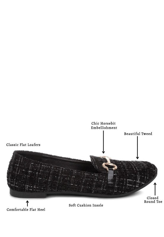 Drairi Horsebit Detail Tweed Loafers