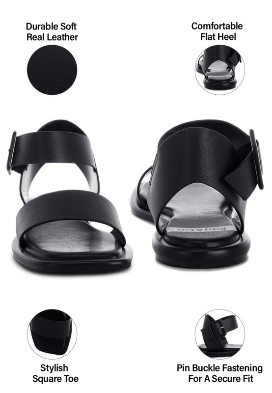 Tayana Chunky Buckle Strap Flats