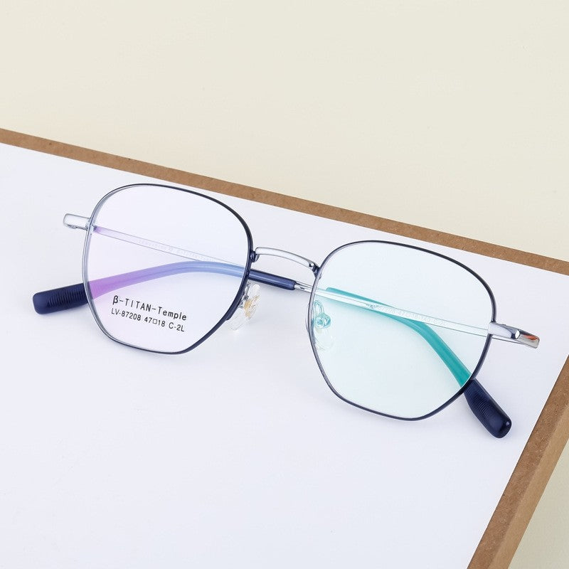 Fashion Lightweight Semi-Titanium Square Optical Glasses
