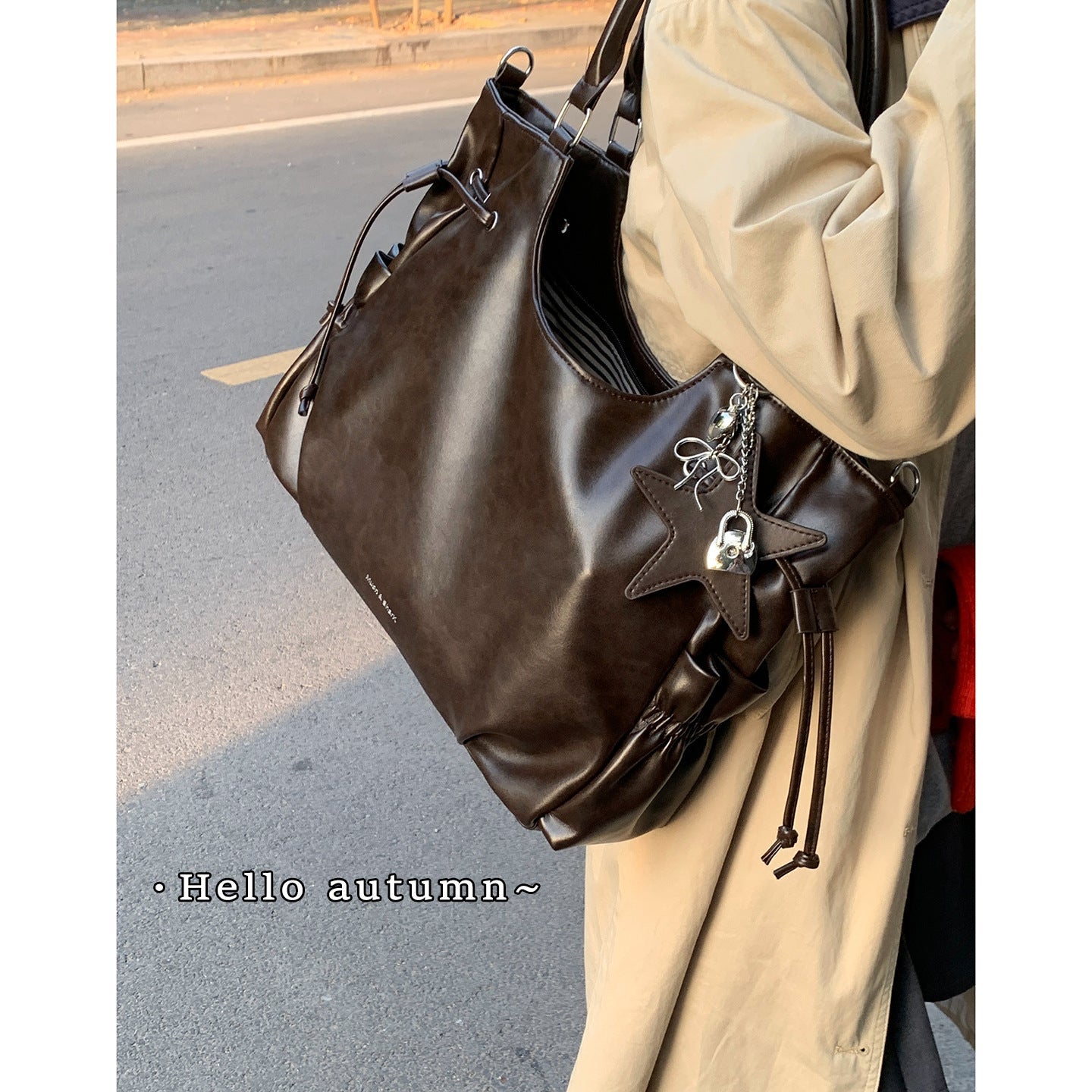 Vintage Biker Underarm Bag for Women - High Capacity PU Leather Crossbody